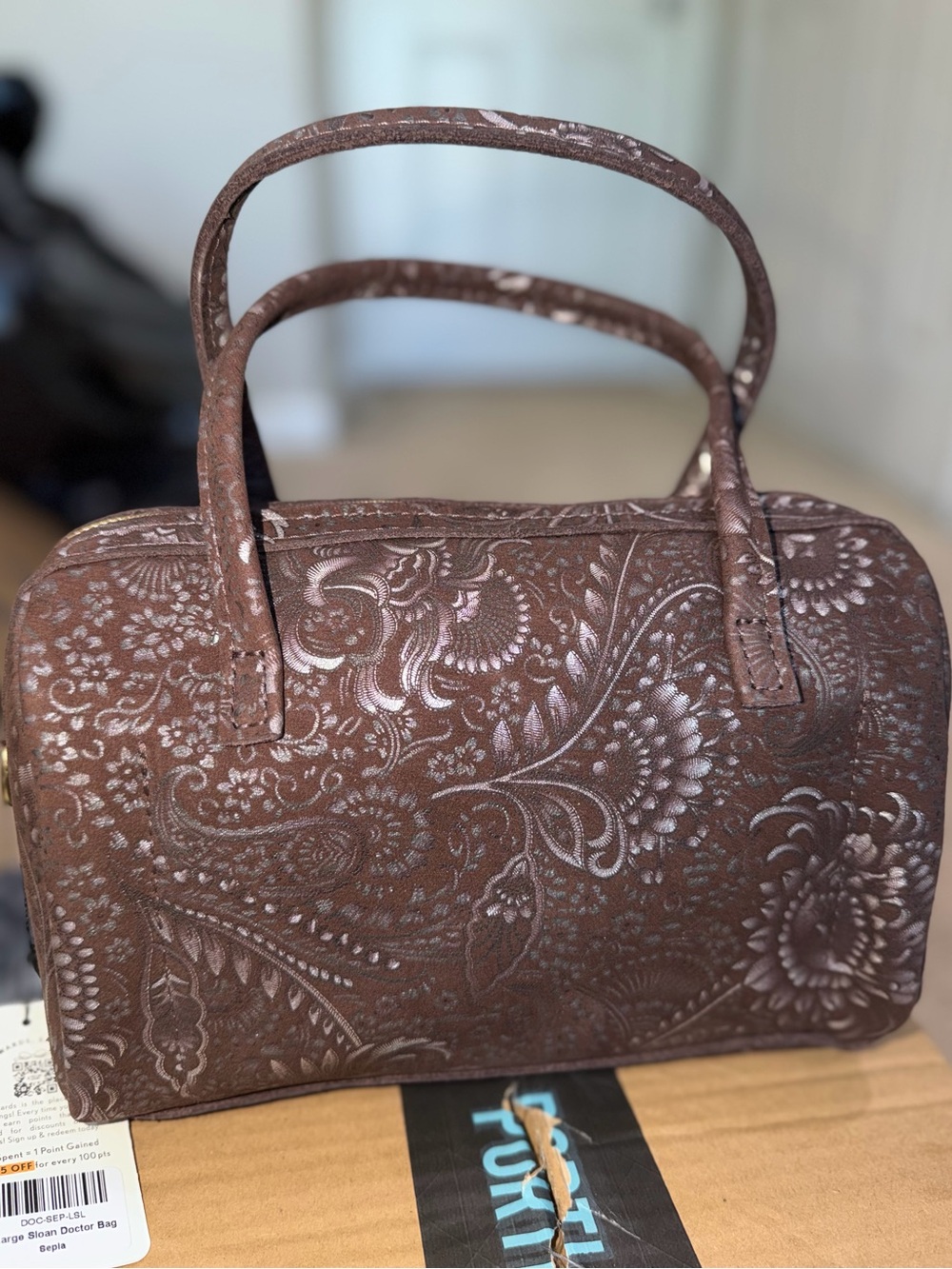 Portland leather goods sepia large Sloan NWT brand new